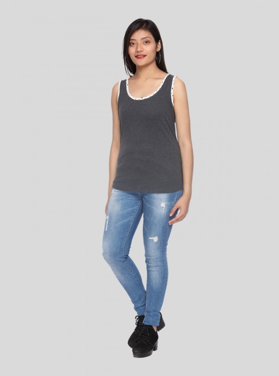 Spotted Melange Tank Top