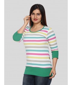 Green Waist Rib Top