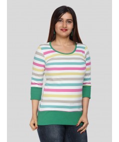 Green Waist Rib Top