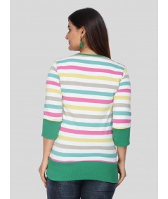 Green Waist Rib Top