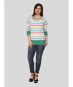 Green Waist Rib Top