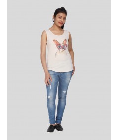 Graphic Print Sandal Melange Top
