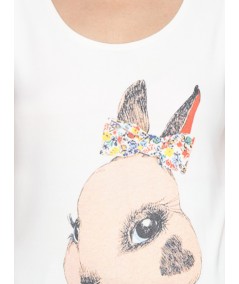 Rabbit Print Womens Top