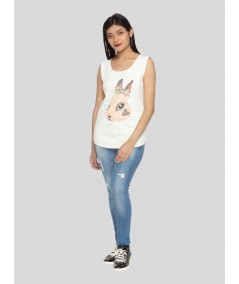 Rabbit Print Womens Top