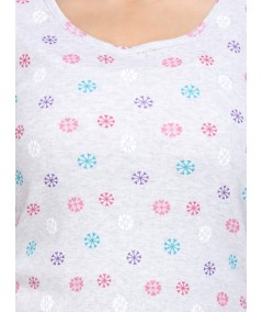 Melange Printed Womens Pleated Top