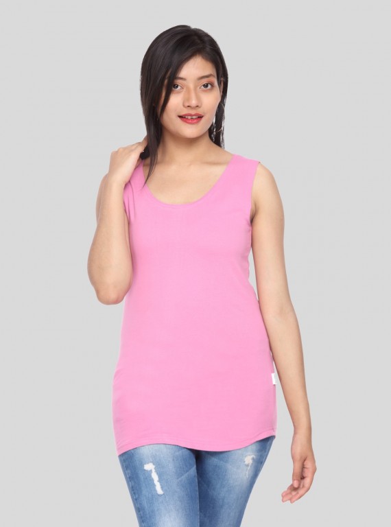 Fuchsia Women’s Sleeveless Cotton Jersey Top – Boer and Fitch