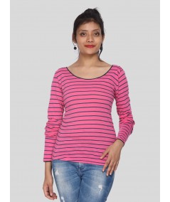 Fuchsia Striped Top
