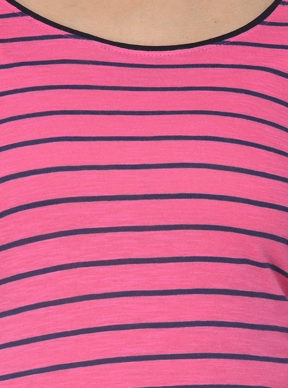 Fushia Stripped Top
