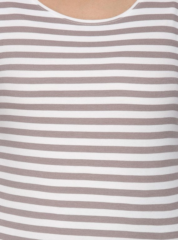 Women Brown Stripe TShirt 