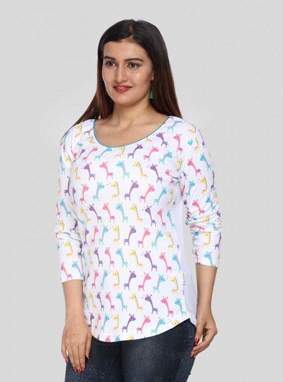 Colorful Zebra Womens Top