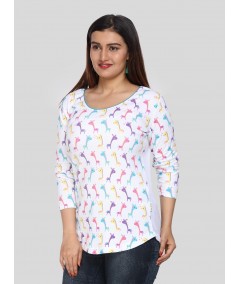 Colorful Zebra Womens Top