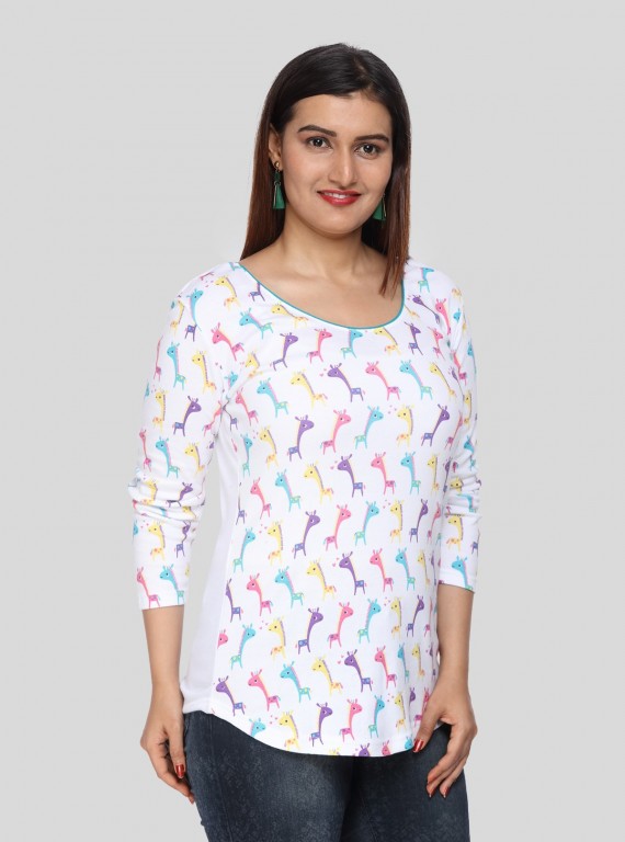 Colorful Zebra Womens Top