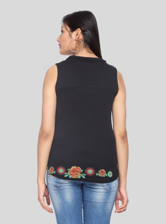  Fruitta Print High Neck Top
