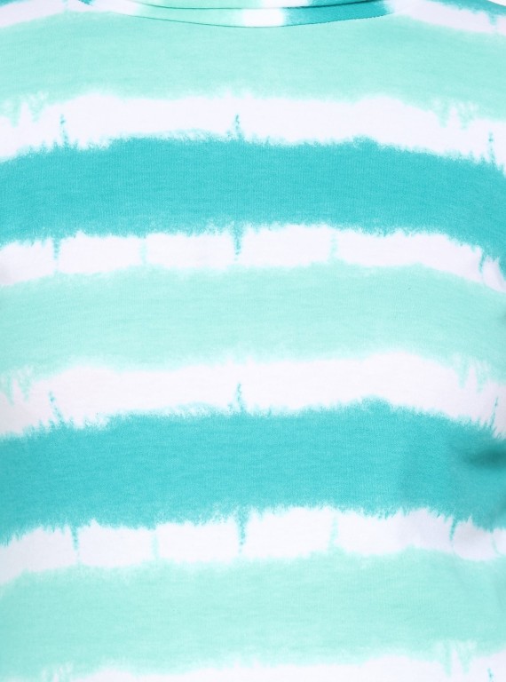 Green Tir & Dye Roll on Neck Top