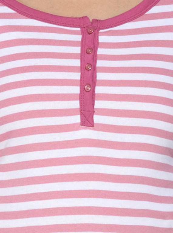Fuschia Feeder Stripe Women's Top