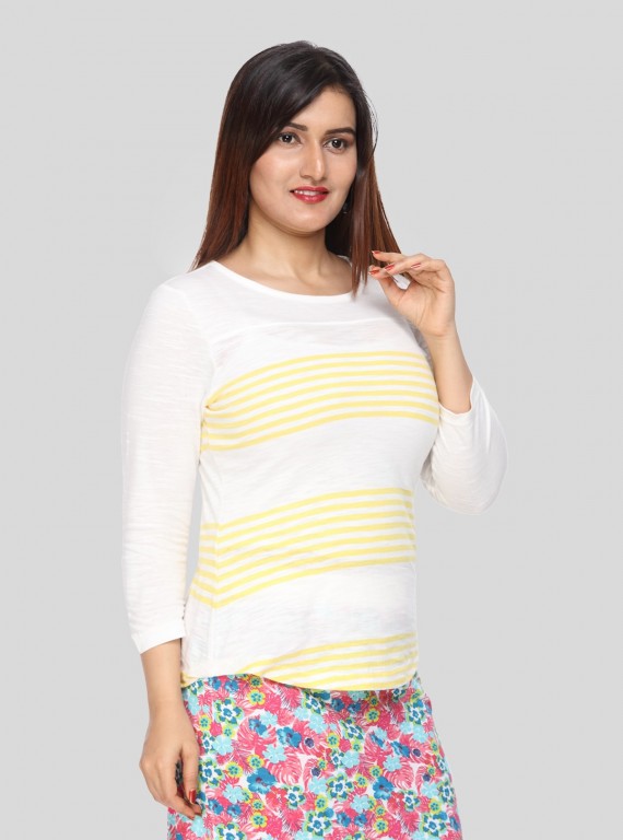 Lemon Stripe Womens Top