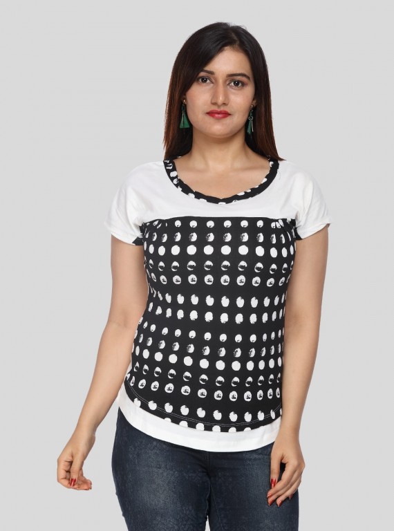 Women's Polka Printed Top – Timeless Dots & Effortless Charm by Boer & Fitch
