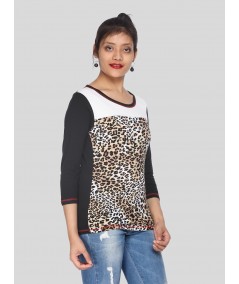 Womens Animal Foot Printed Top