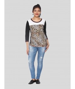 Womens Animal Foot Printed Top