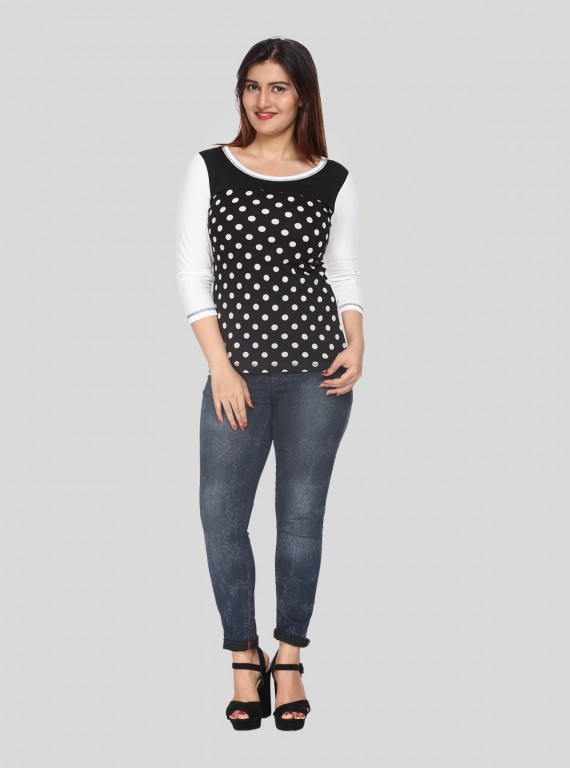 Dotted Cut & Sew Top