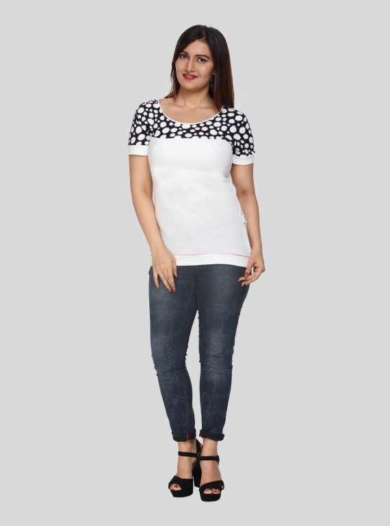 Ink Spread Cut & Sew Womens Top