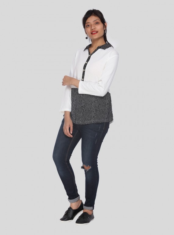 Dot Spreaded Womens Top
