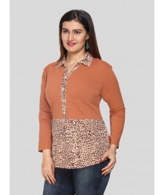 Brown Spreaded Womens Top