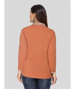 Brown Spreaded Womens Top
