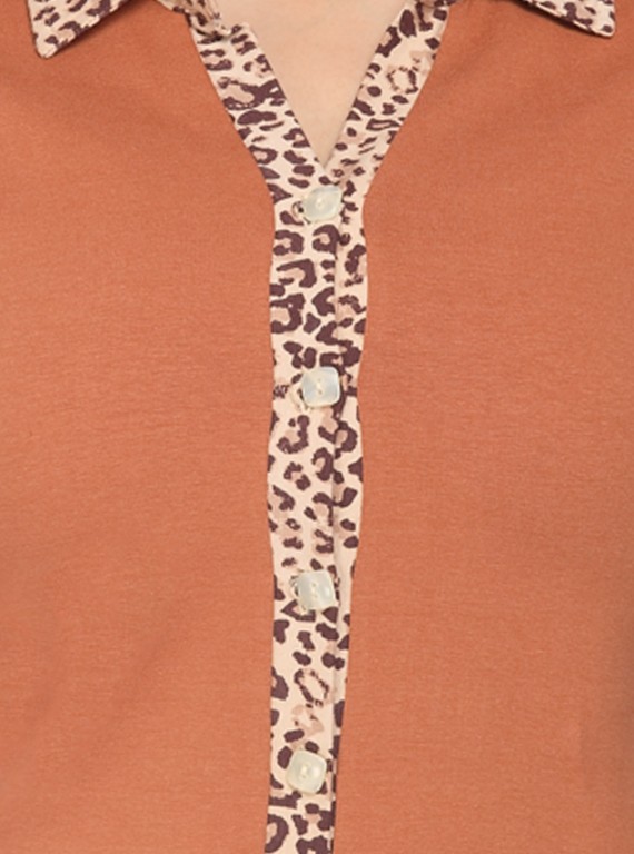 Brown Spreaded Womens Top