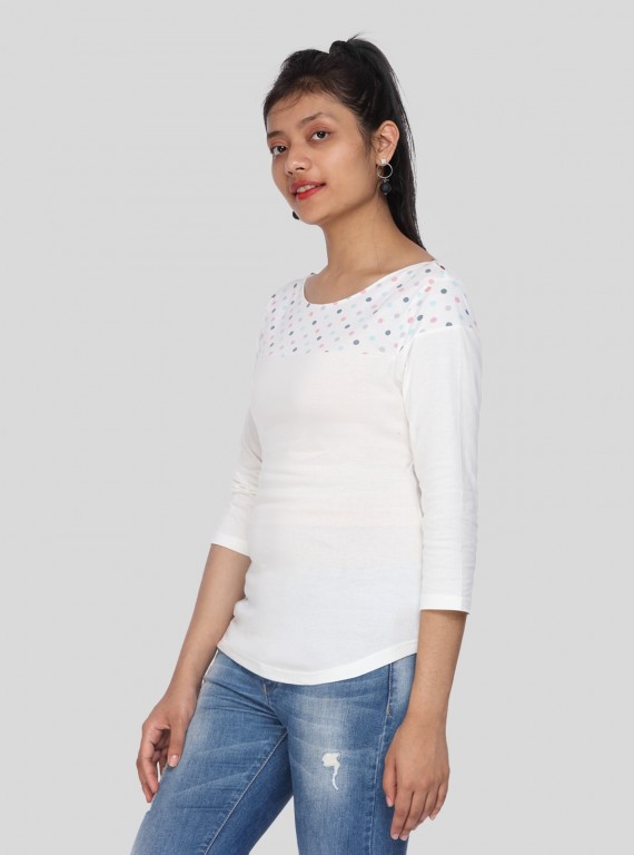 Multi DOT Printed Womens Top