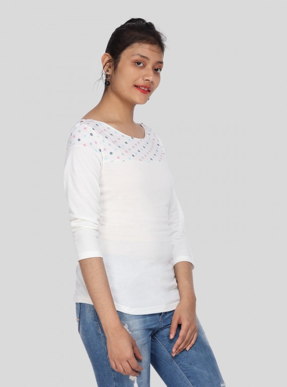 Multi DOT Printed Womens Top