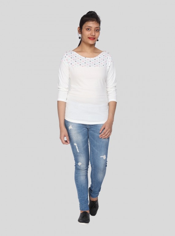 Multi DOT Printed Womens Top