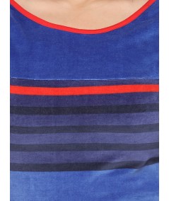 Deep Blue Velour Top