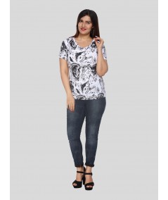 Distress Print Women TShirt