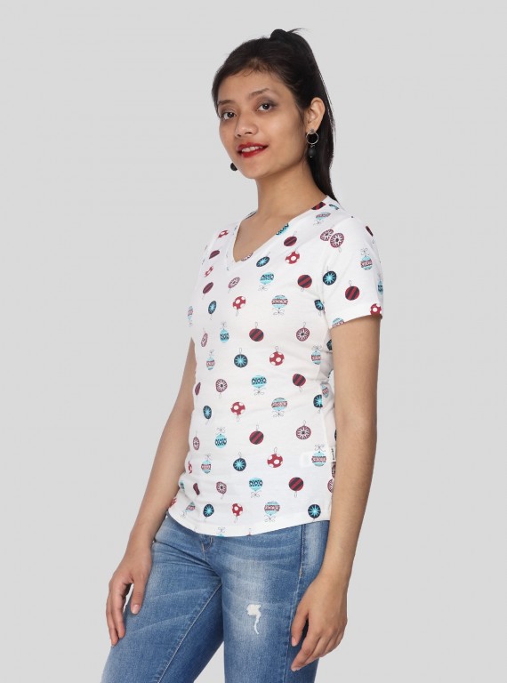 Festive Print Women TShirt