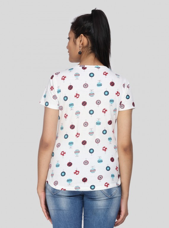 Festive Print Women TShirt