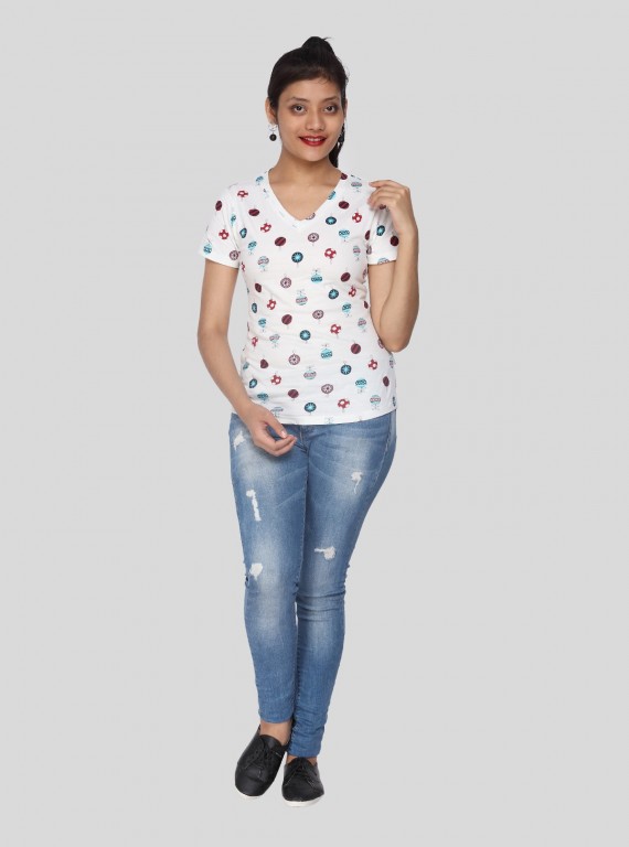 Festive Print Women TShirt