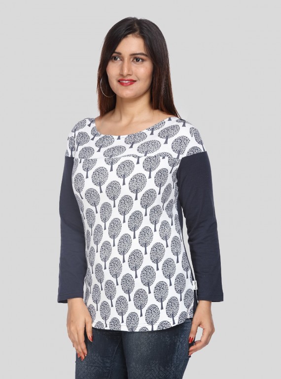 Tree Printed Womens Top