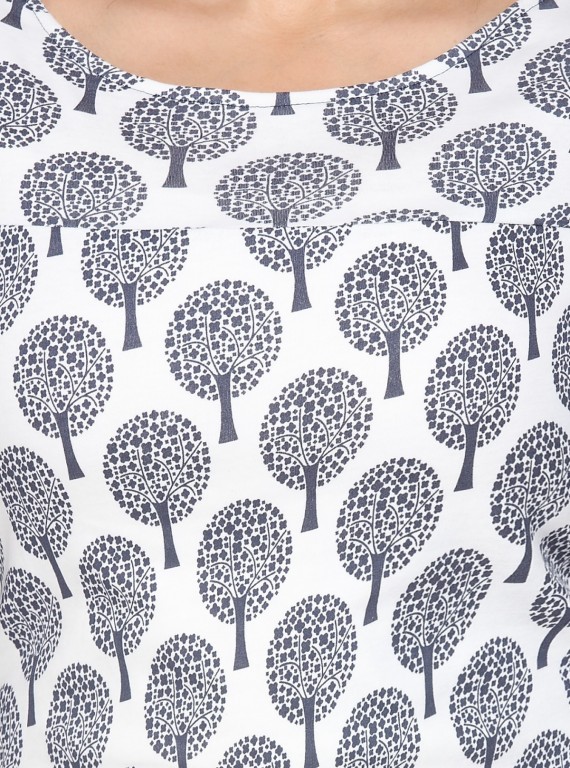 Tree Printed Womens Top