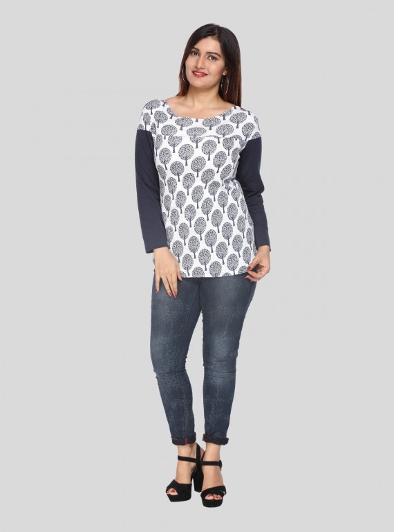 Tree Printed Womens Top