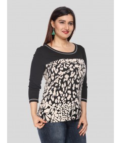 Beidge Print Womens Top