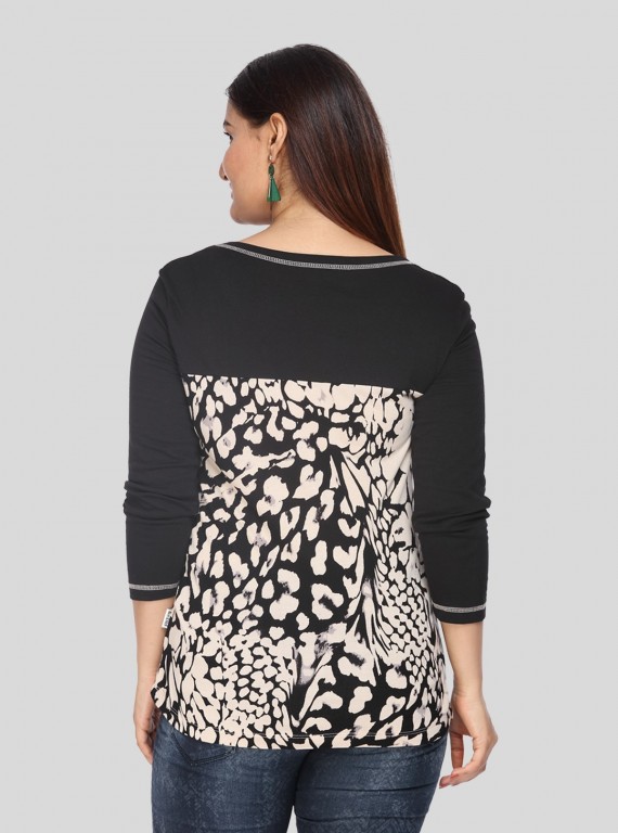 Beidge Print Womens Top
