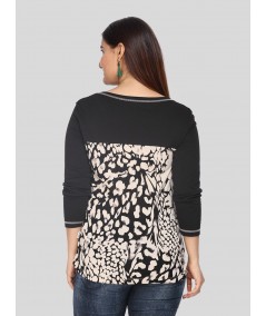 Beidge Print Womens Top