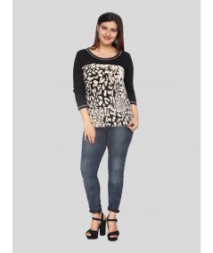 Beidge Print Womens Top