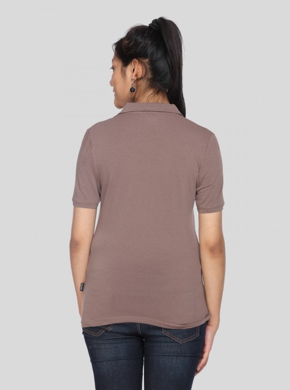 Polo Collar TShirt - Brown