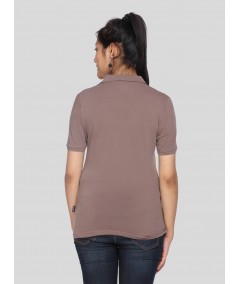 Polo Collar TShirt - Brown
