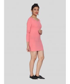 Long Sleeve Pink Womens Dress