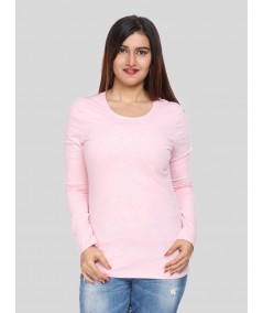 Women's Plain Baby Pink Top – Soft Cotton Casual Essential by Boer & Fitch