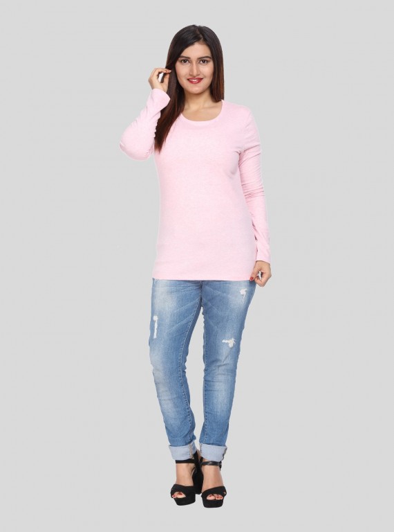 Pink Melange Top