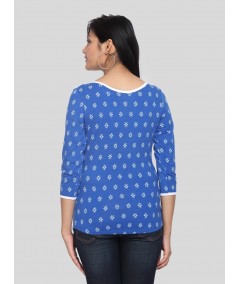 Blue Graphic Print Sweat